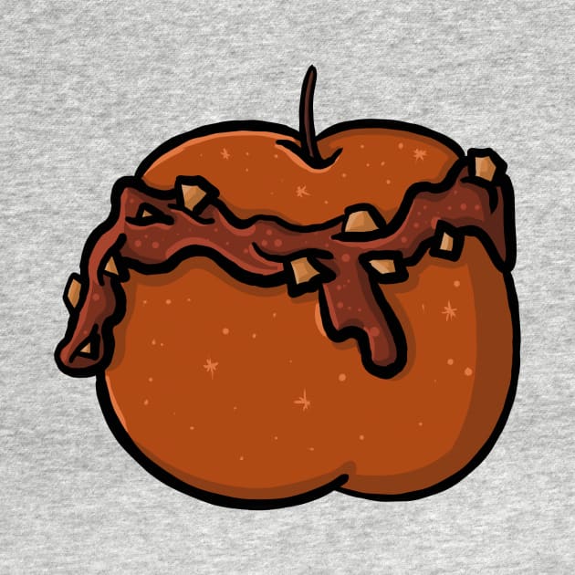 Cartoon autumn baked apple bratapfel sweet seasonal food Digital illustration by AlmightyClaire